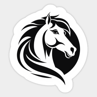 Horse head t-shirt Sticker